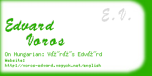 edvard voros business card